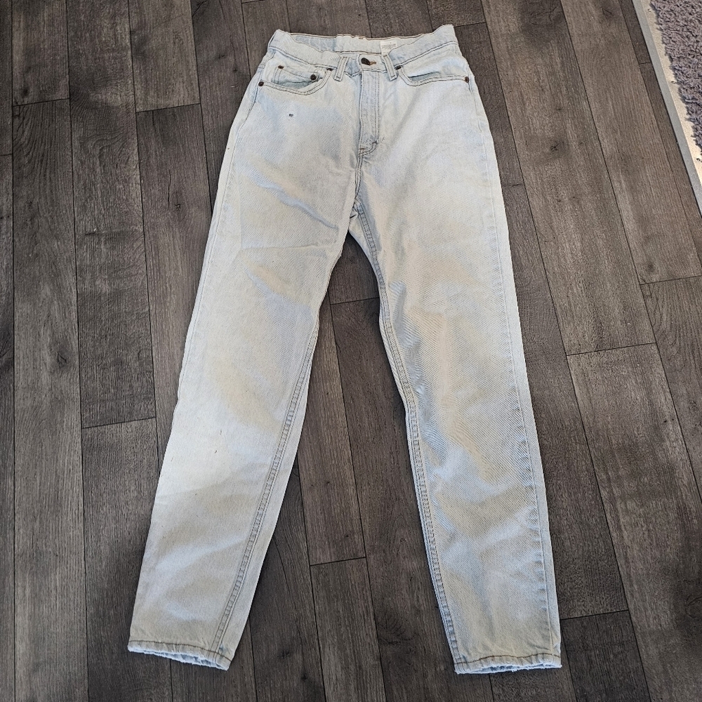 Levis Strauss Vintage Jeans 1995 Size 8 Med With Flaws Tapered Fit Tapered Leg